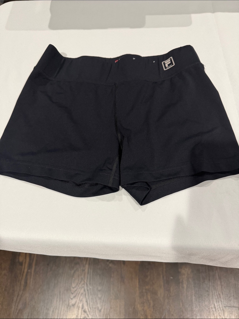 Fila Black Women's Training Shorts with Branded Waist Patch